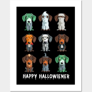 Dachshund Halloween Happy Hallowiener Posters and Art